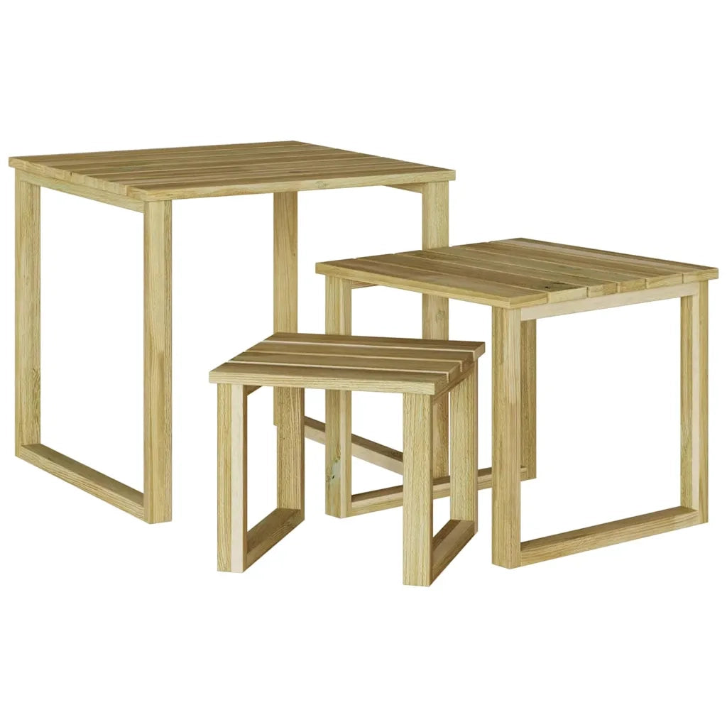 tavolo 3 pcs Naturale Legno di pino impregnato 42013040