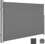 Schermo di Vento - 160x400cm Grigio - Doccia di Vedo - Doccia di Privacy - Recinzione - Doccia di PVC - Doccia di Vento