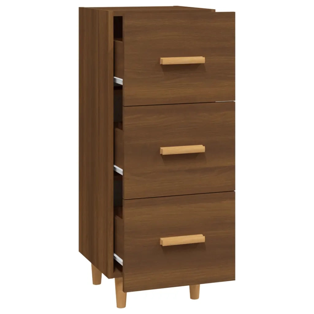 Credenza Rovere Marrone 34,5x34x90 cm in Legno Multistrato 817410