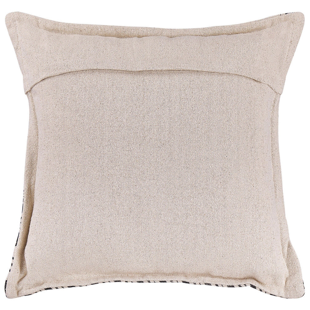 Set di 2 cuscini Fodera in cotone beige e nero con imbottitura quadrata 45 x 45 cm boho motivo rustico decorativo