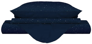 Copripiumino 1 Piazza e Mezzo con Federe Stampato Stars