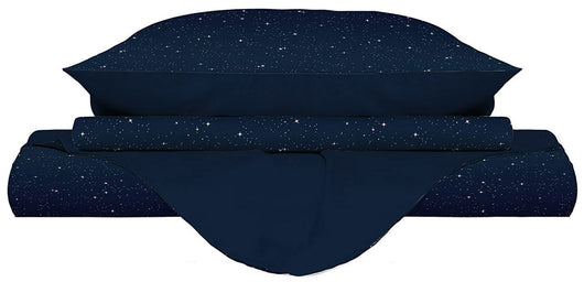 Copripiumino 1 Piazza e Mezzo con Federe Stampato Stars