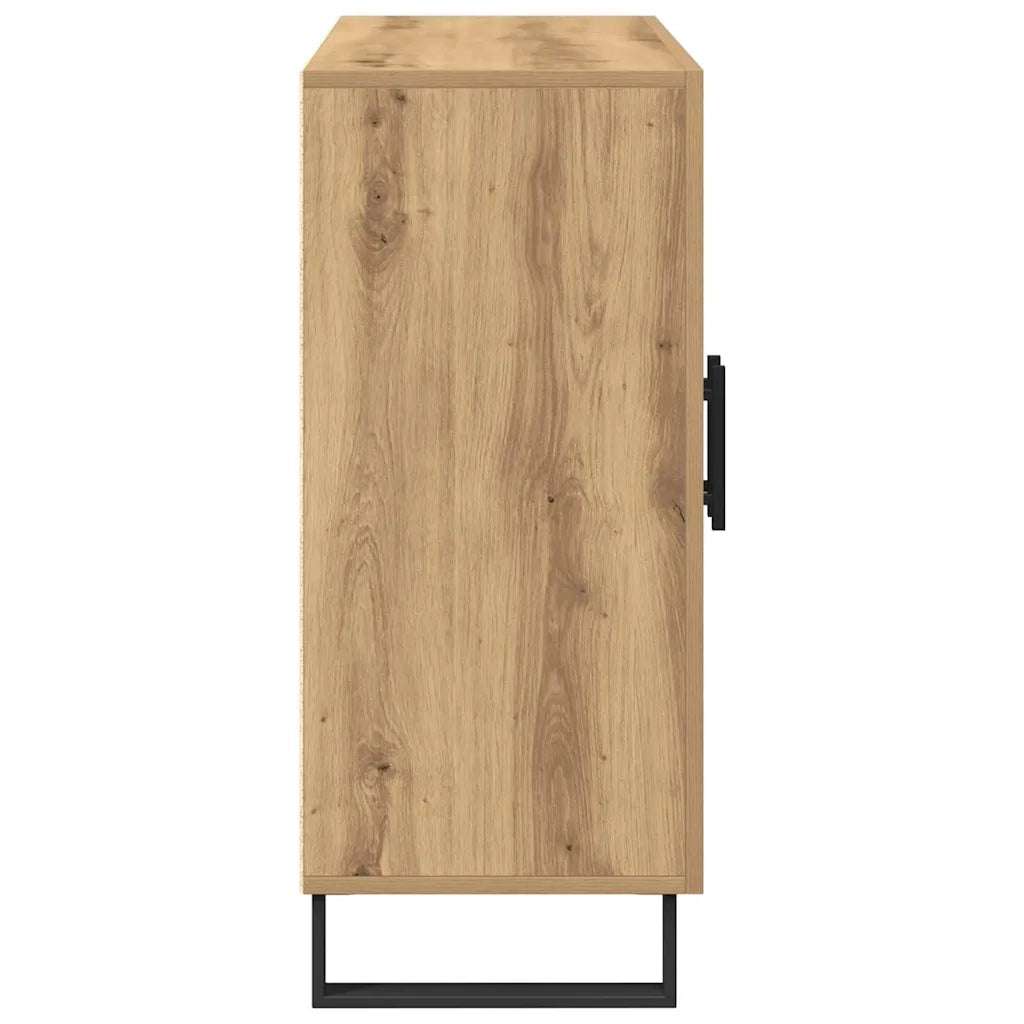 Credenza | Madia | Buffet da pranzo | Armadio da pranzo Rovere artigianale 90 x 34 x 80 cm Legno multistrato