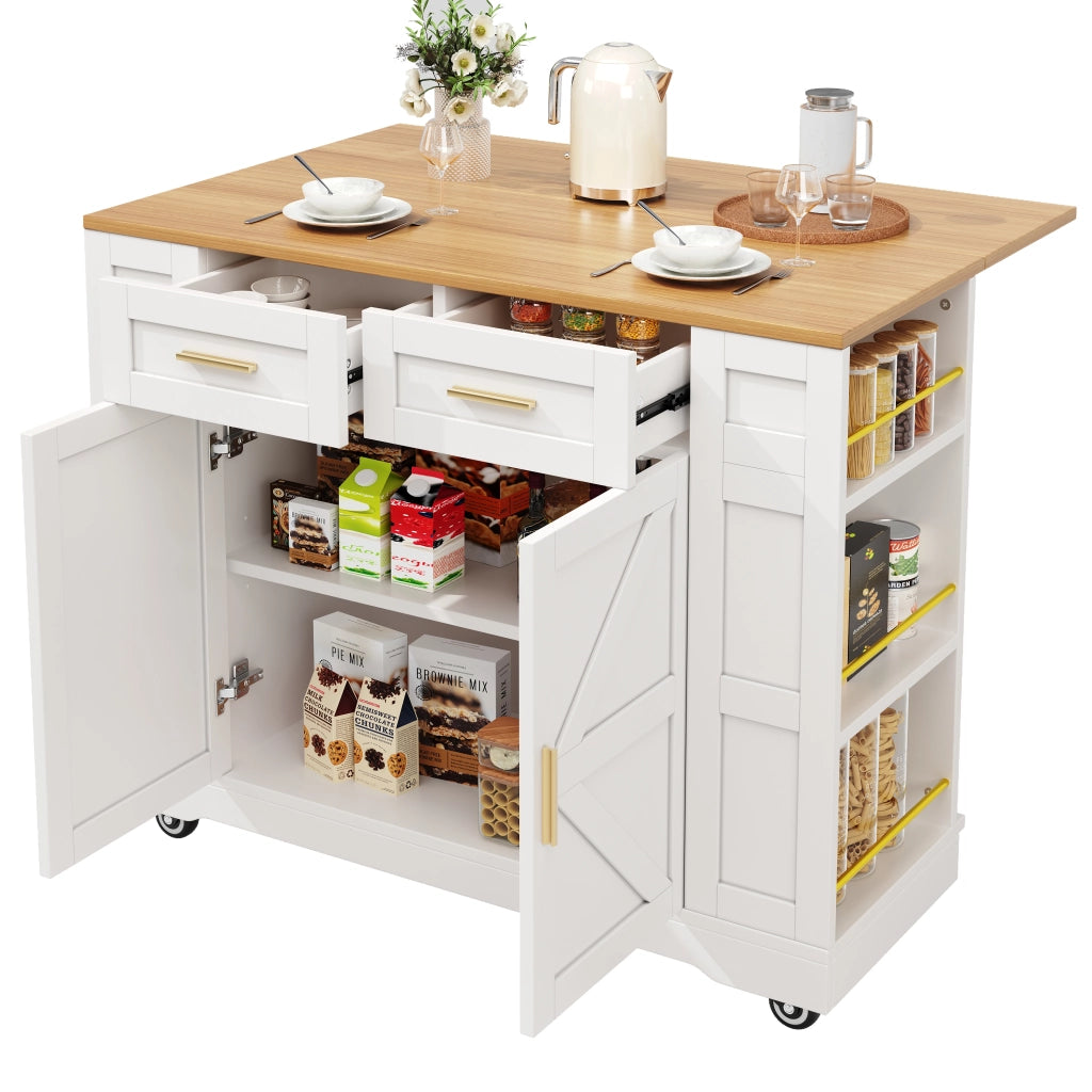 Tavolo da Pranzo Allungabile con Buffet e Piano in Legno ¨C MINIMAL ¨C Bianco