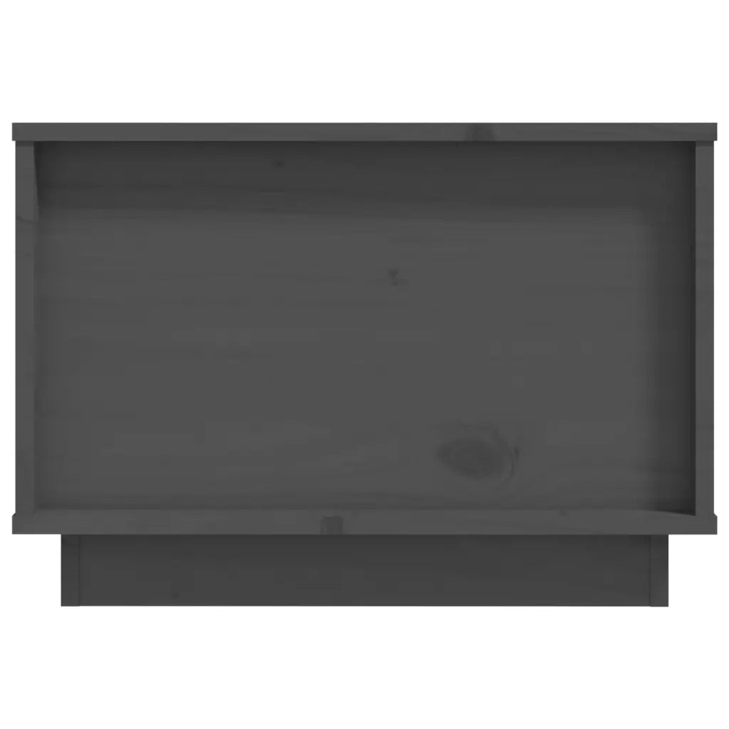 Tavolino da Salotto Grigio 60x50x35 cm Legno Massello di Pino 813417