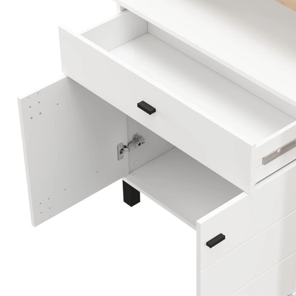 Madia Banos, Credenza un Cassetto, 106x35x101h cm Bianco