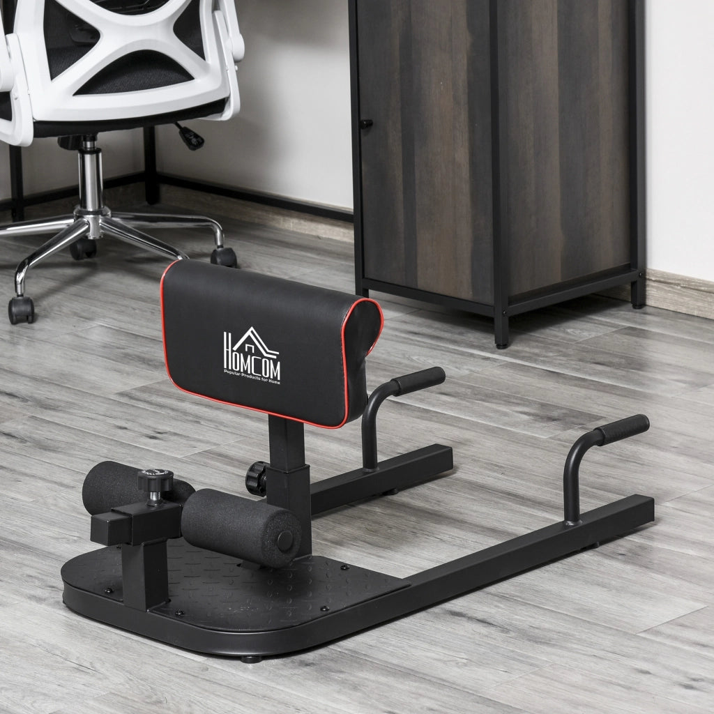 Sissy Squat Trainer 3 in 1 ¨C Zephmum ¨C Regolabile, Acciaio, Nero, 50x97x(44.5-56.5) cm