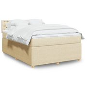 Giroletto a Molle con Materasso Crema 140x19 cm in Tessuto