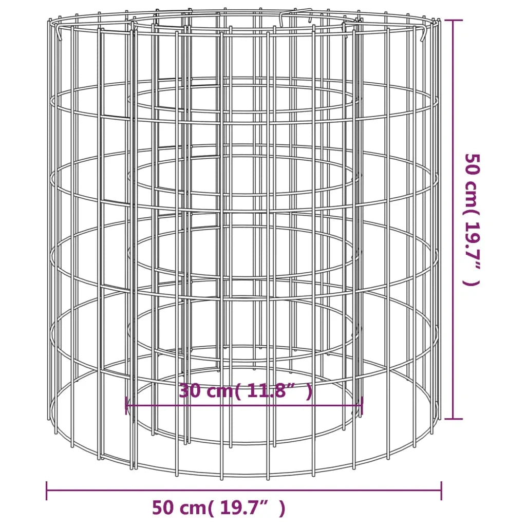 Focolare in gabbione diametro 50 cm ferro zincato 02_0005961