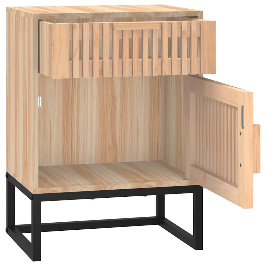Comodini 2 pz-Set di 2 Tavolino da notte 40x30x55,5 cm Legno Multistrato e Ferro
