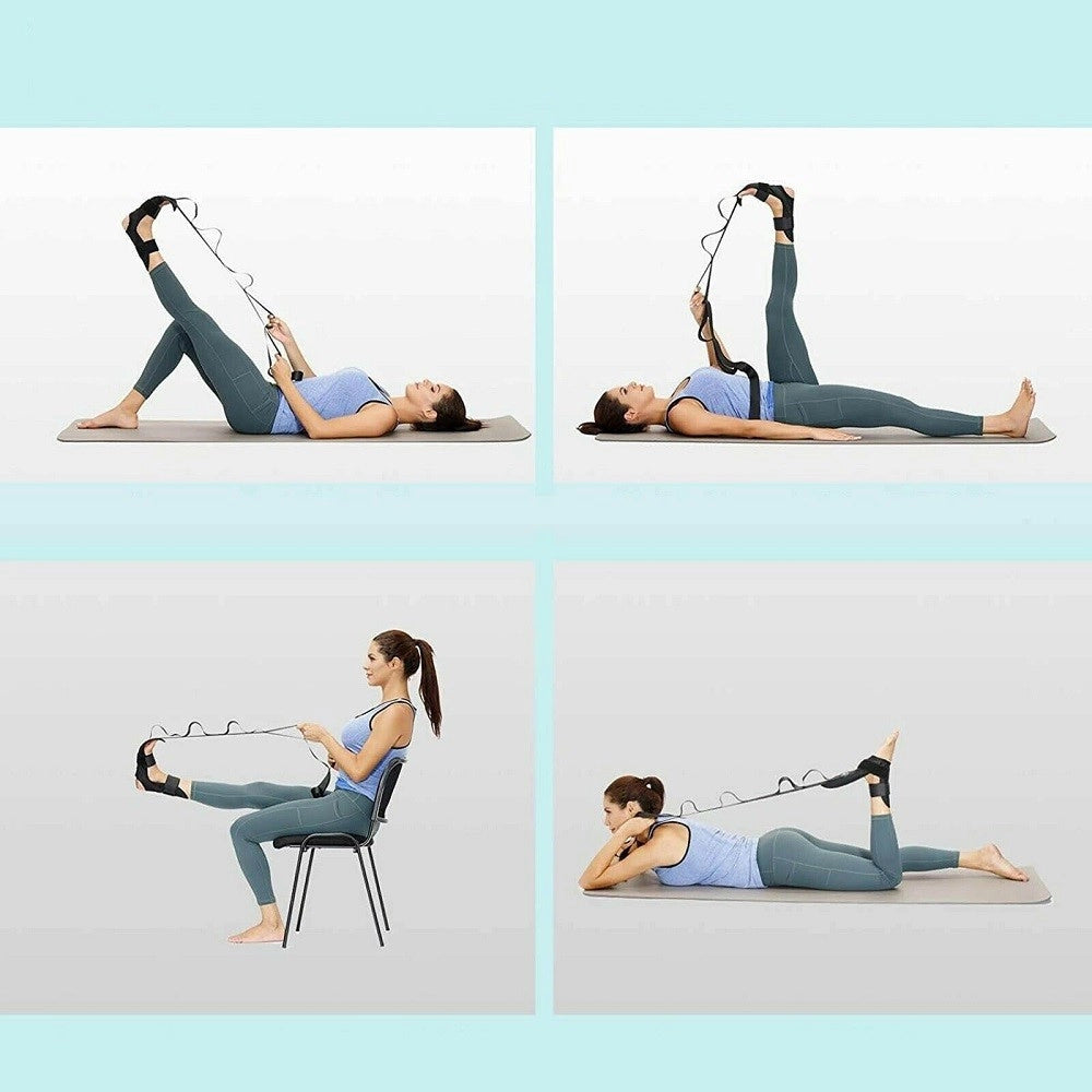 Trade Shop - Banda Fascia Elastica Segmentata Fitness Resistenza Yoga Pilates Stretching -