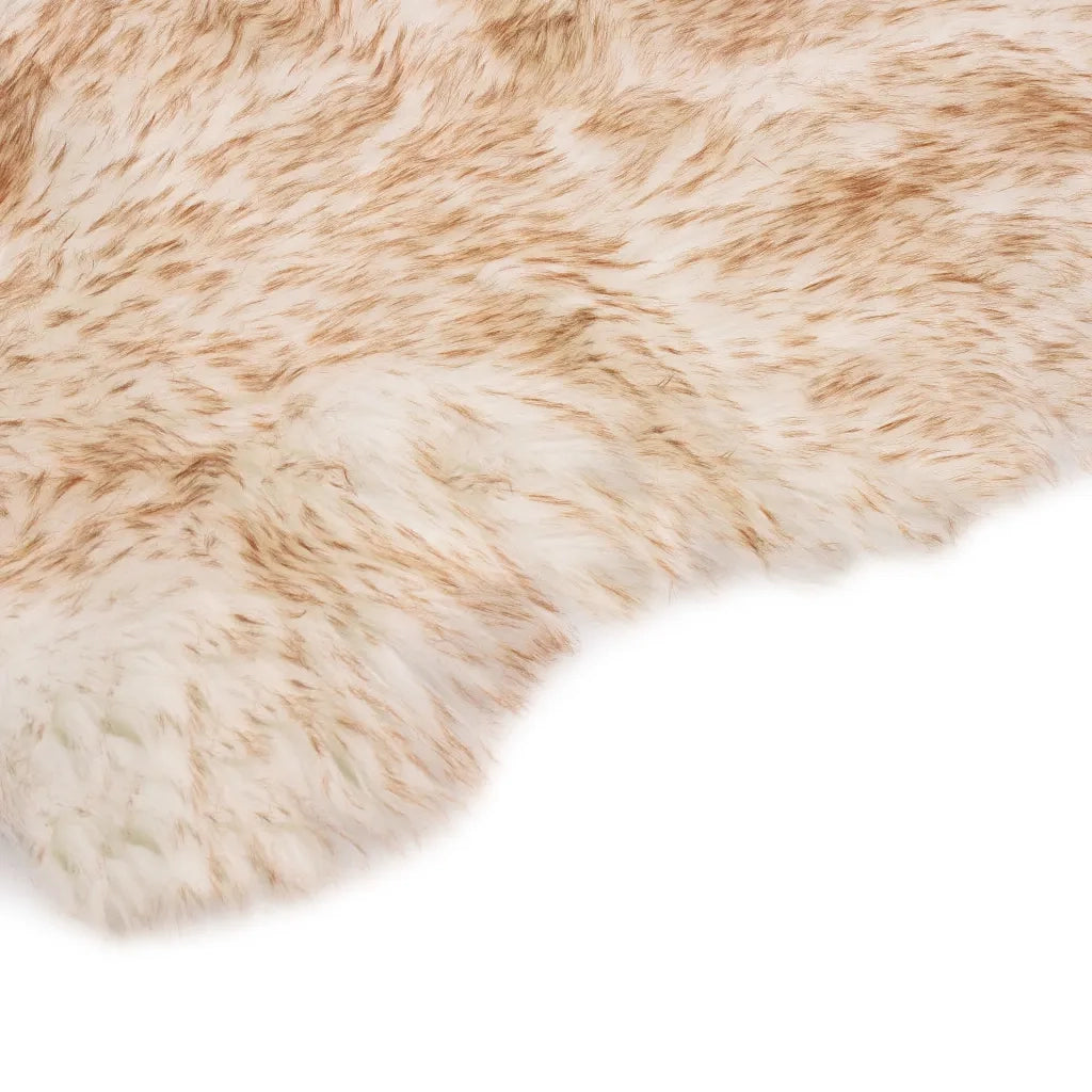 Tappeto in Similpelle di Pecora 60x90 cm Marrone Melange 284715