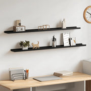 Mensole da Parete 2 pz Nere 115x9x3 cm cod mxl 48255