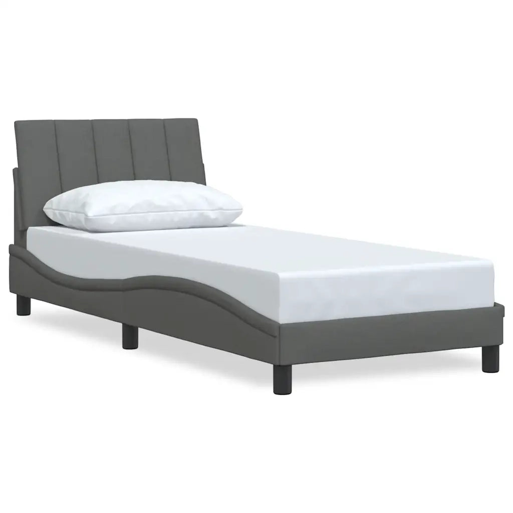 Giroletto senza Materasso Hanko Grigio Scuro 80x200 cm Tessuto