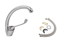 Miscelatore canna alta con leva clinica, canna girevole