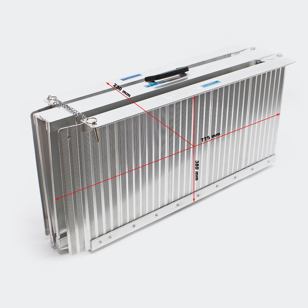 Set di 2 rampe per sedia a rotelle pieghevoli in alluminio 152,5 x 72 cm 270 kg Maximum Grigio 3416007