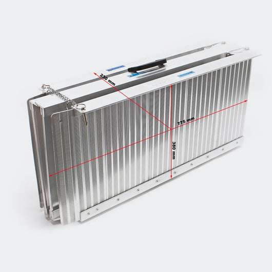 Set di 2 rampe per sedia a rotelle pieghevoli in alluminio 152,5 x 72 cm 270 kg Maximum Grigio 3416007