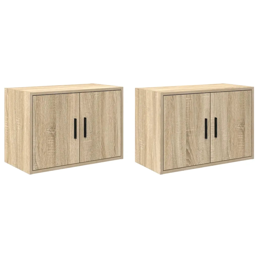 Set di 2 pensili da garage 60 x 30 x 41 cm pratico spazio contenitivo design moderno legno di rovere Sonoma ingegnerizzato 02_0051440