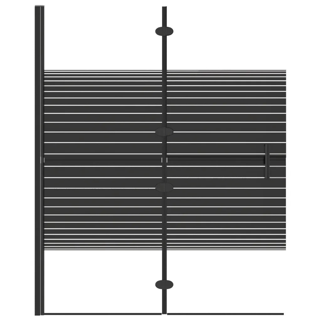 Pannello Doccia Pieghevole in ESG 100x140 cm Nero CFW6435378