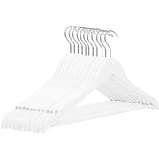 Trade Shop - Set 3 Grucce Stampelle Appendiabito Legno Bianca Vestiti Pantaloni Giacche 59620 -