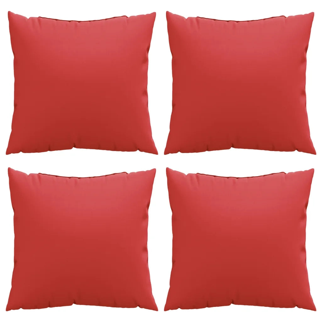 Cuscini per Divano 4 pz Rossi 50x50 cm in Tessuto