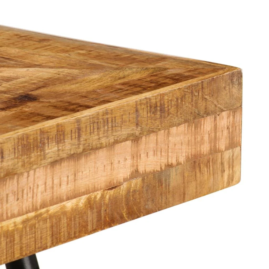Scrivania tavolo mobile per computer scrittoio legno massello di mango 118 cm 0502085