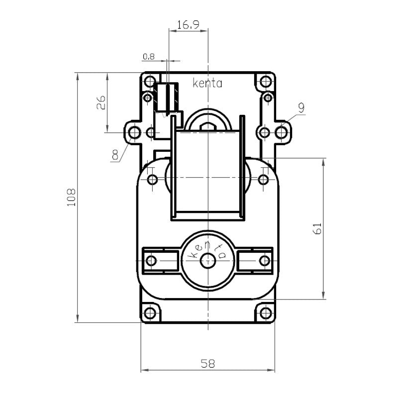 Ricambistufeapellet Motoriduttore per stufa a pellet KENTA K9115068 2 RPM Albero da 9,5mm motore per carico pellet Made in Italy
