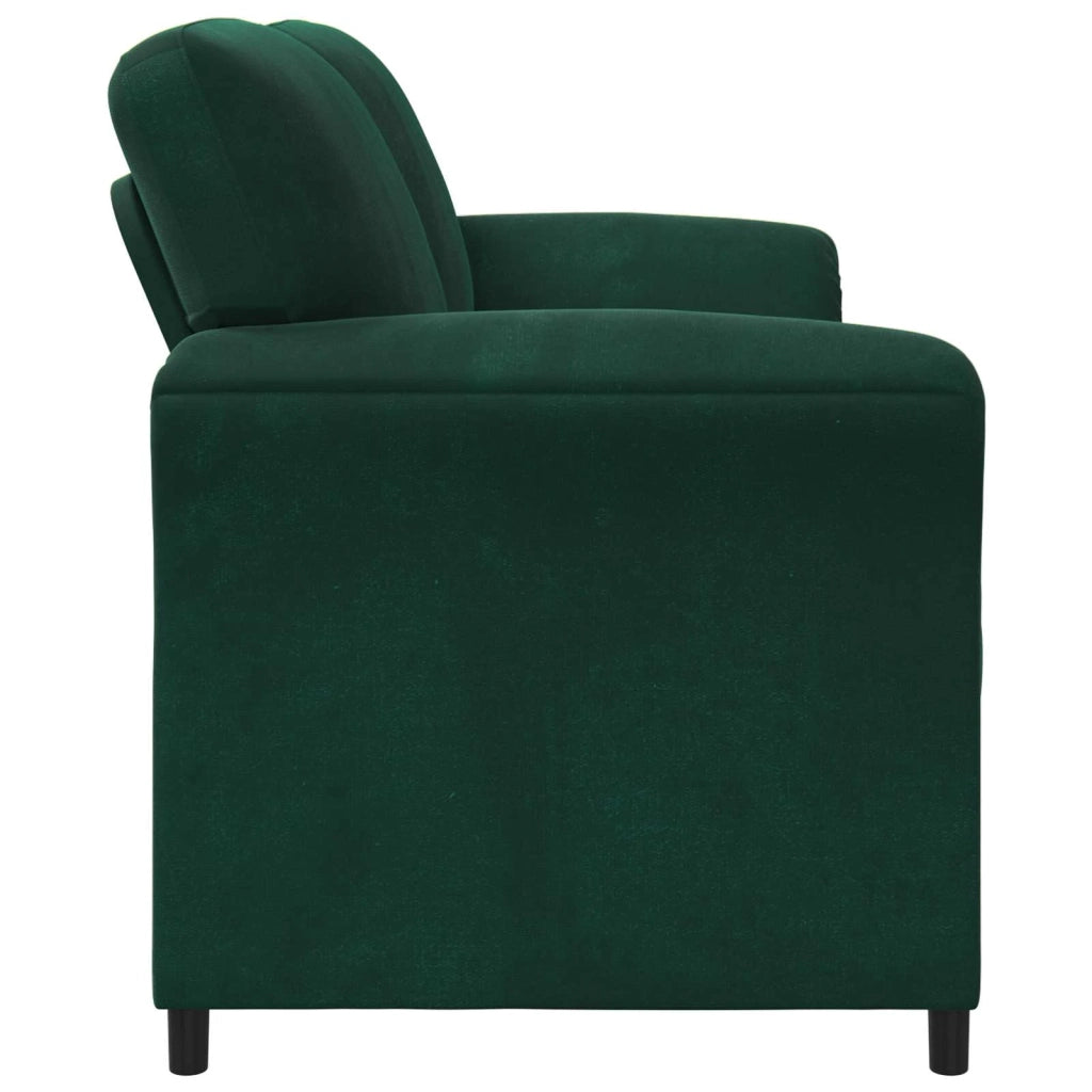 Divano a 2 Posti Verde Scuro 138 x 83 x 95 cm Velluto 42033941