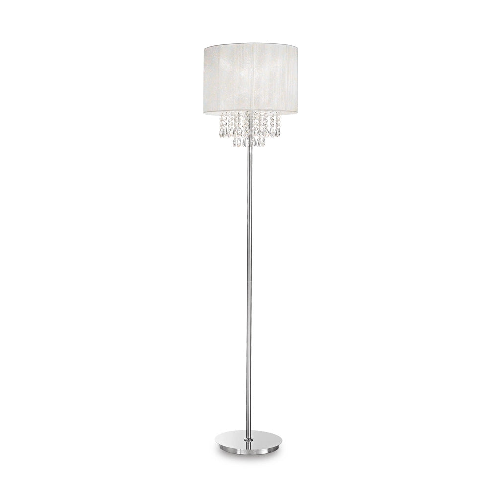 Piantana Classica Opera Metallo-Cristallo Bianco 1 Luce E27