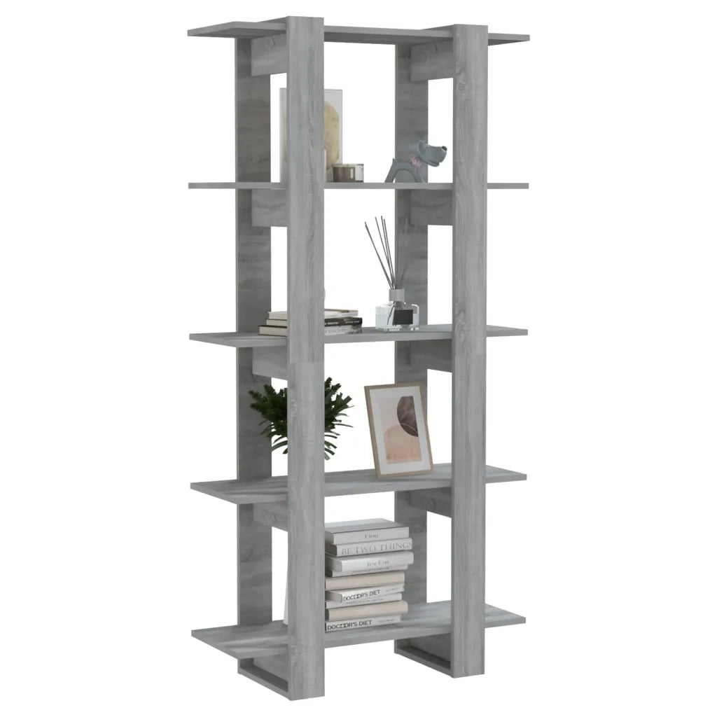 Libreria/Divisorio Grigio Sonoma 80x30x160 cm in Truciolato 813573