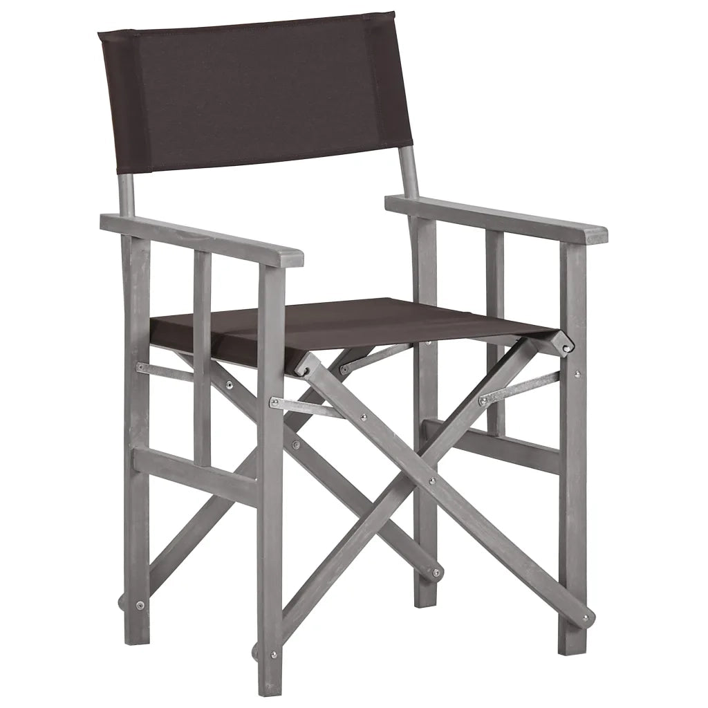 Sedie da Regista 2 pz in Legno Massello di Acacia 45950