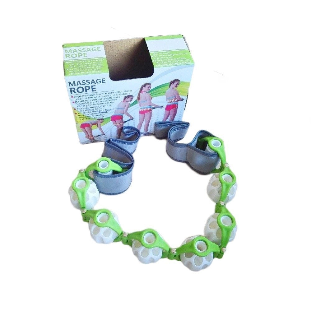 Trade Shop - Corda Massaggiante Rulli Manuale Allenamento Glutei Cellulite Cosce Peso Relax -