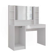 Vicco Tavolo da toeletta Bianco/bianco lucido 119.8 cm 4 parti