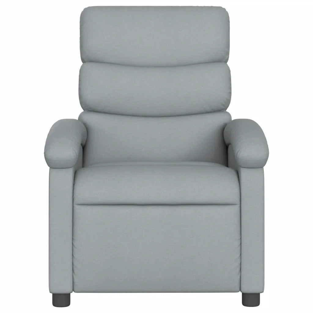 Divano Sedia-Poltrona reclinabile in Tessuto Grigio Chiaro 492135