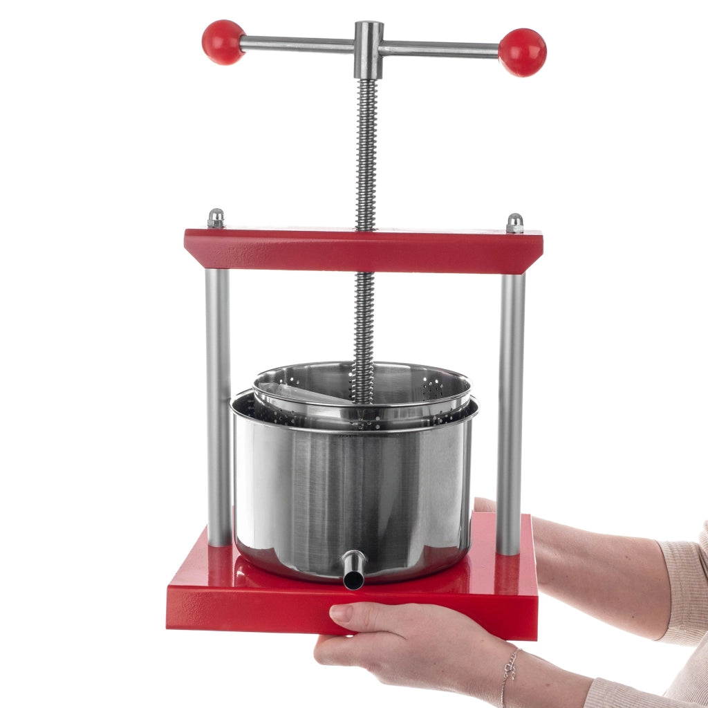 Pressa KADAX per frutta, mosto, verdura, vino, liquori, sidro, succhi, manuale, robusta, 6 litri