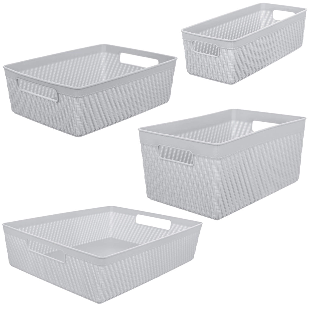 Set di 4 cestini organizer KADAX per riporre oggetti.