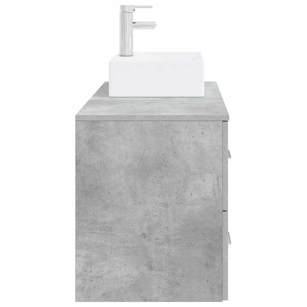 Set di mobili per il bagno 2 pz Grigio Cemento 3403971