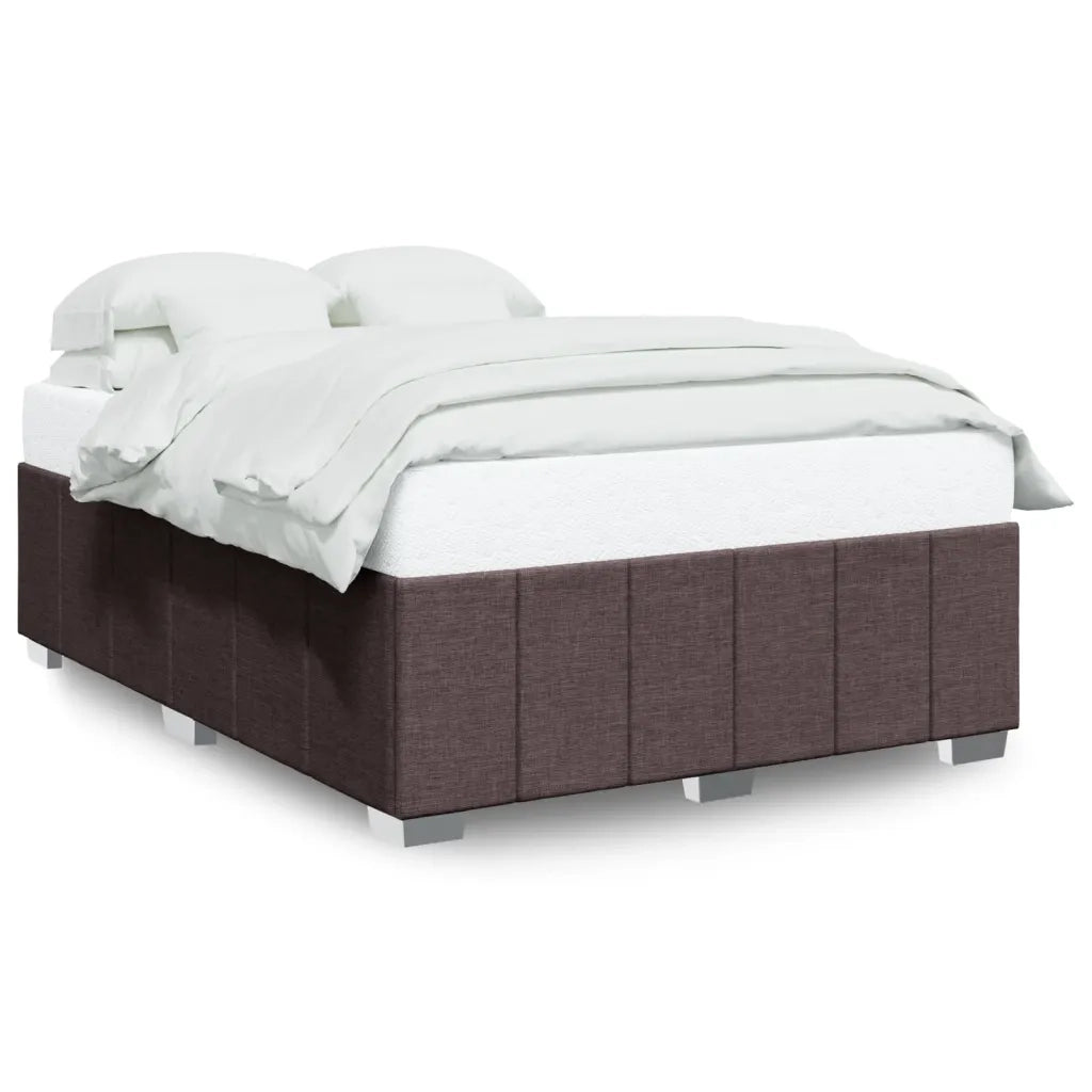 Giroletto senza Materasso-Struttura Letto Marrone Scuro 140x200 cm Tessuto 509257