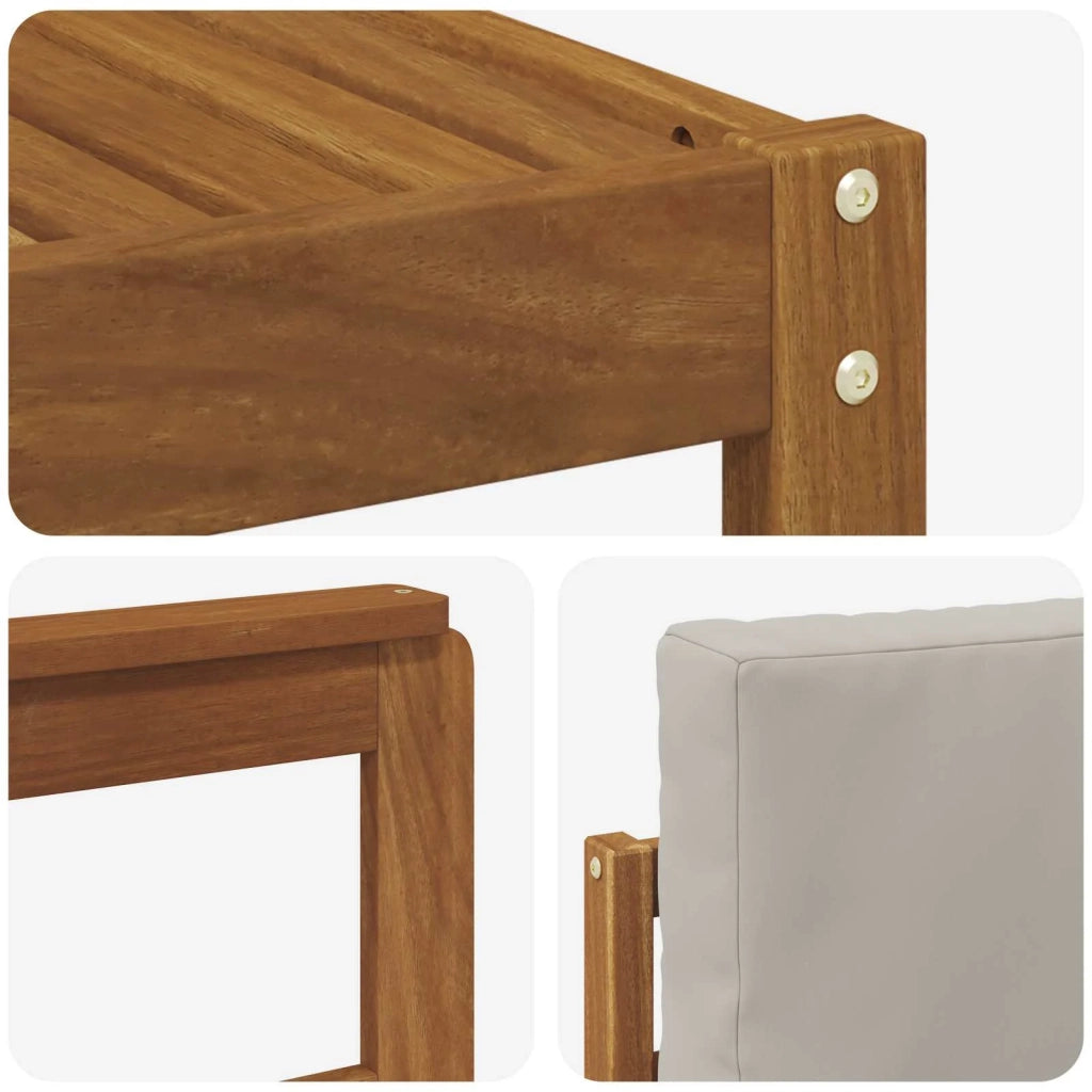 Set di divani da esterno 9 pcs Grigio Naturale e Chiaro 3366174