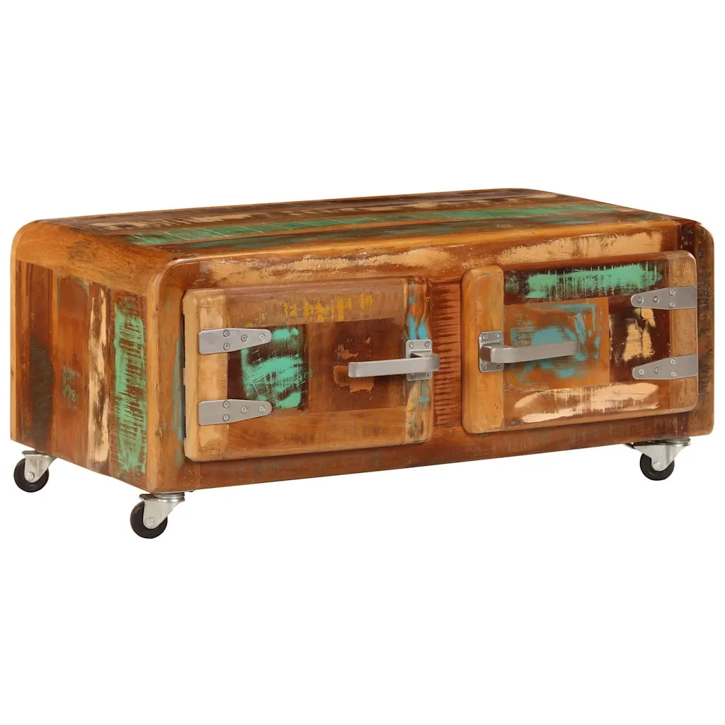 Tavolino da CaffÃ¨ 85x55x40 cm in Legno Massello di Recupero cod mxl 8700
