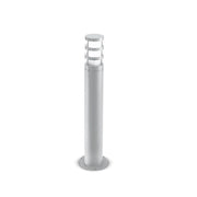 Paletto da Esterno GES012 - Lampada da Terra in Alluminio Grigio con Diffusore in Vetro Satinato, Attacco E27 IP54 - Gealuce