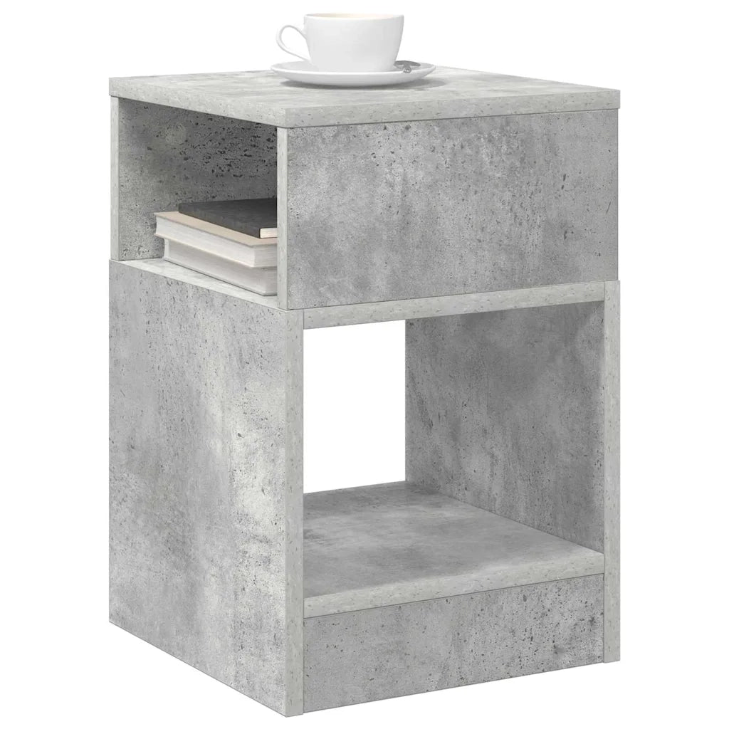 Tavolino 2 pcs Grigio cemento 30,5 x 30 x 45 cm