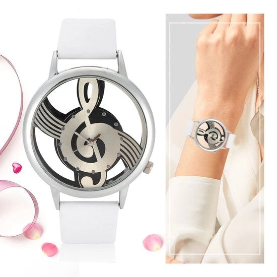 Orologio da Polso con Design Unico - Analogo - Cinturino Regolabile - PU/Leggero - Comodo - Stile Moderno per Amanti
