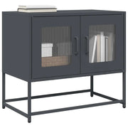 Mobile TV Antracite 68x39x60,5 cm in Acciaio Laminato a Freddo
