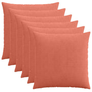 Federa 6 pcs HEERLEN Rosso Arancio 55 x 55 cm corduroy 912294