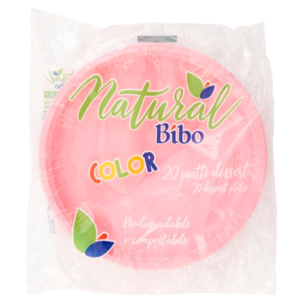 MAURY'S BIOPLASTIC PIATTI DESSERT DIAMETRO 17CM 20 PEZZI IN COLORAZIONE ROSA