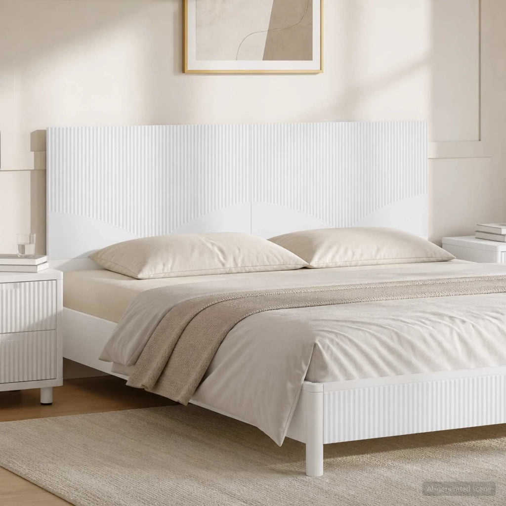 Testiera da Muro HOORN Bianco Legno ingegnerizzato 897375