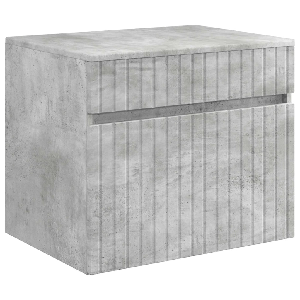 Set di mobili per il bagno Grigio Cemento Legno ingegnerizzato 3404293