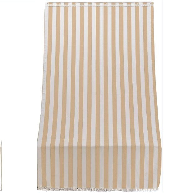 TENDA SOLE PER PORTA CON ANELLI RIGA BEIGE L. 140 H. 300