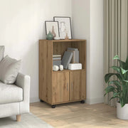 Armadietto con Ruote Rovere Artigianale 55x40x91 cm Truciolato 853190